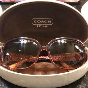 Pink Coach sunglasses. Perfect condition